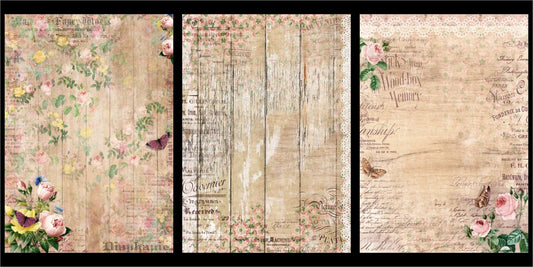 Shabby Vintage Wood- A4- 18 Sheets