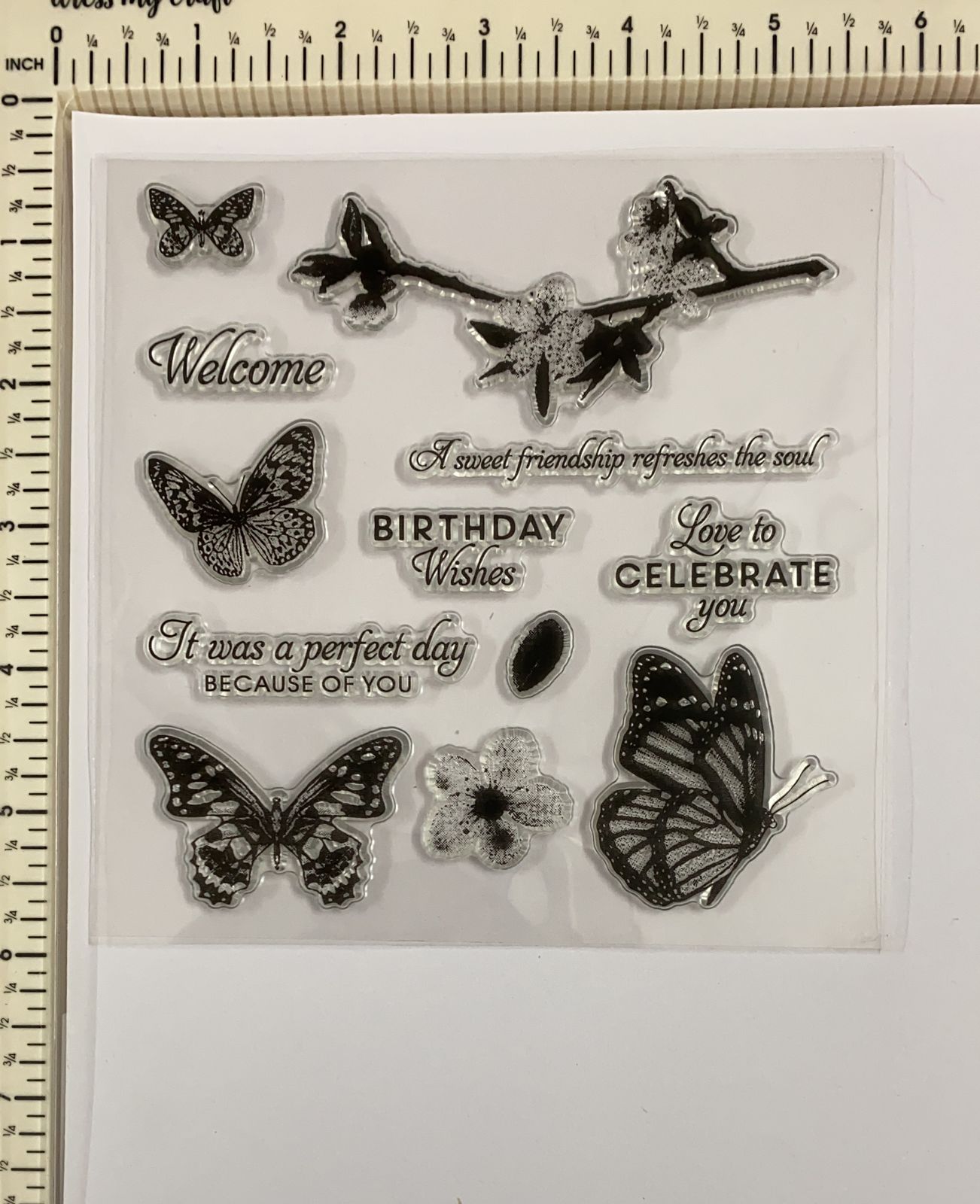 Clear Rubber Stamp- NC 11