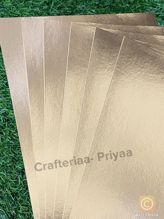 Texture Gold Mirror Cardstock- 10 Sheets- A4 SIZE -Design H