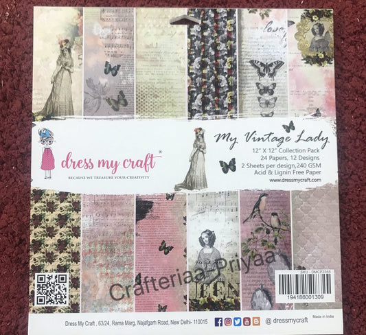 My Vintage Lady – 12X12 Paper Pad