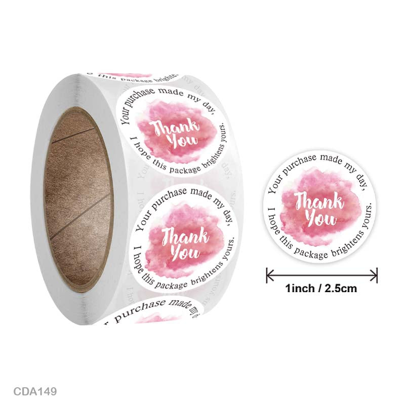 Thank you Sticker – 500 pieces each roll -CDA149