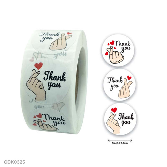 Thank you Sticker – 500 pieces each roll -CDK03