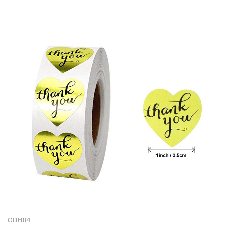 Thank you Sticker – 500 pieces each roll – CDH04