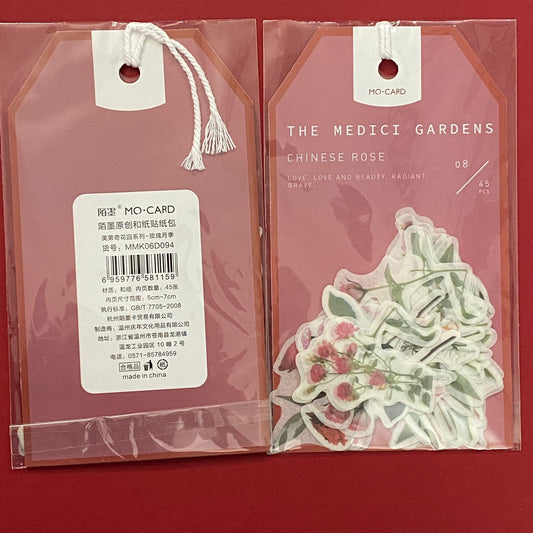 The Medici Garden Sticker set – Chinese Rose, CPJ430
