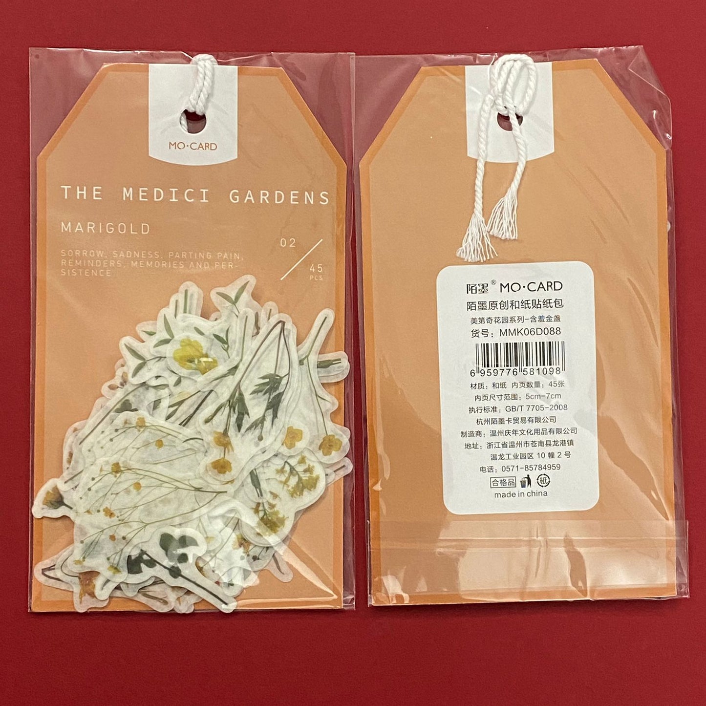 The Medici Garden Sticker set – Marigold , CPJ436