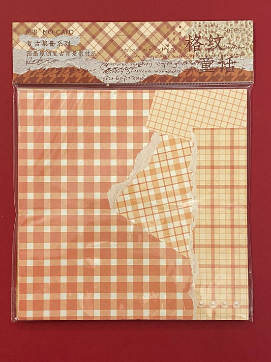 Vintage Sheets set -30 Sheets- Plaid Fairy Tale - CPJ 194