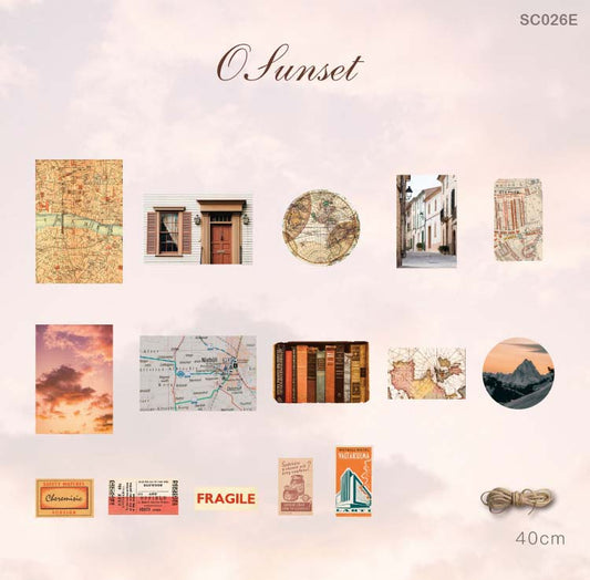 Places To Explore Stickers set – Sunset – 30 Pieces – CPJ455