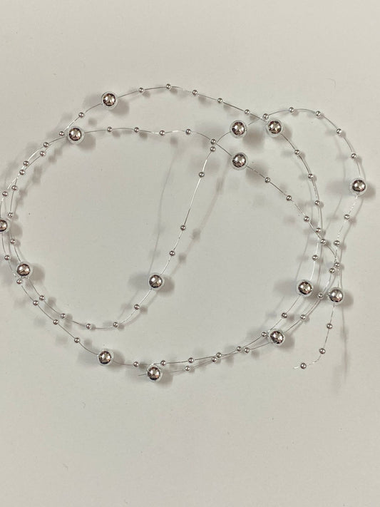 Beads / Pearl Lace – 5 Mtr -Color – Silver