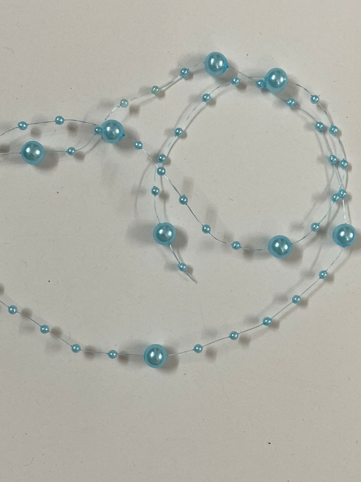 Beads/Pearl lace -5 mtr -color Blue