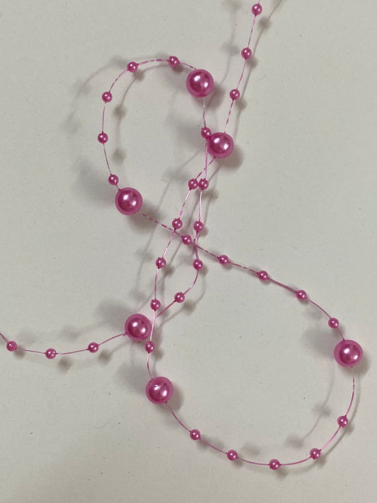 Bead/Pearl lace – 5 mtr color Dark pink