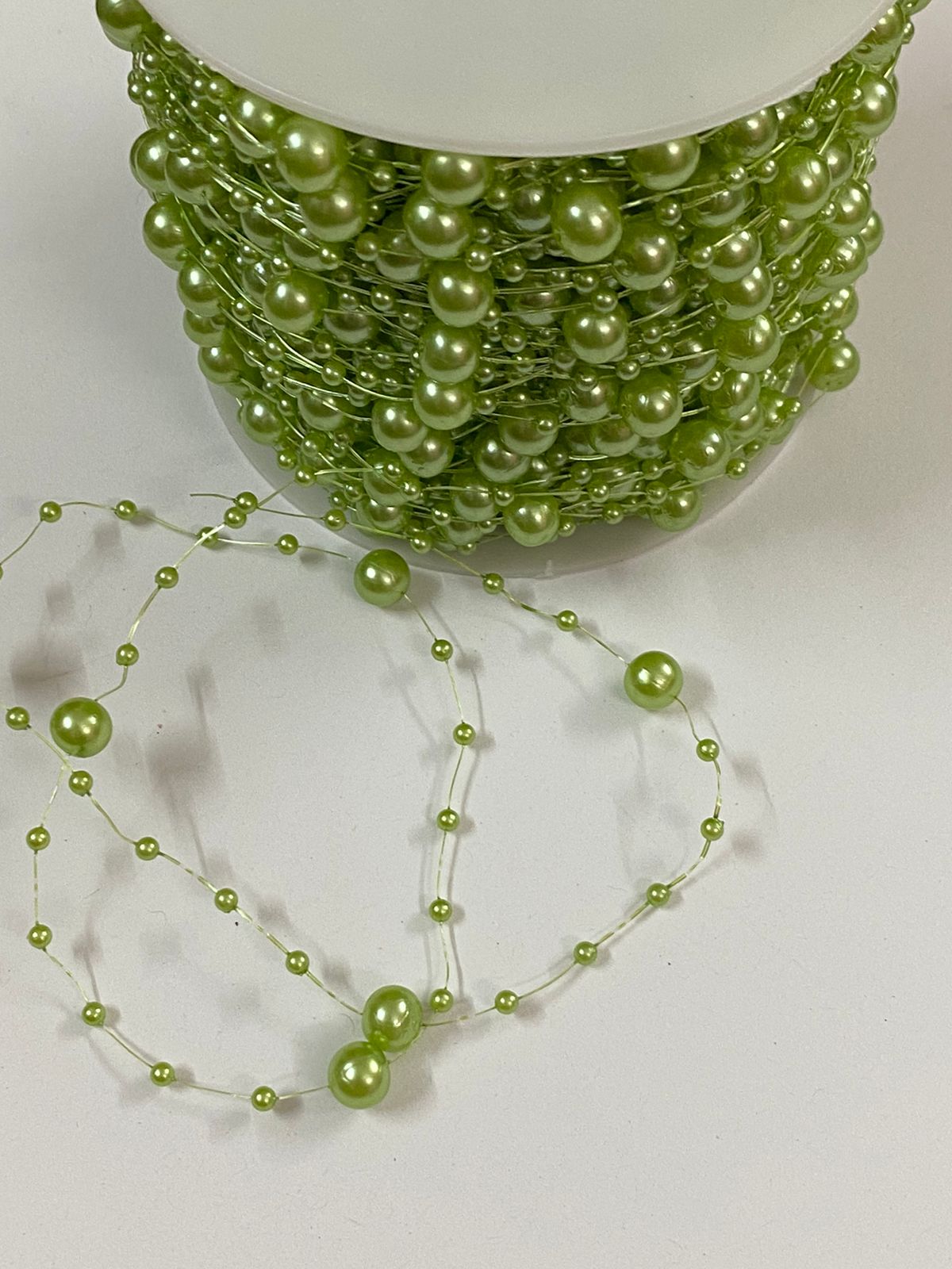 Bead/Pearl lace -5 mtr color Green