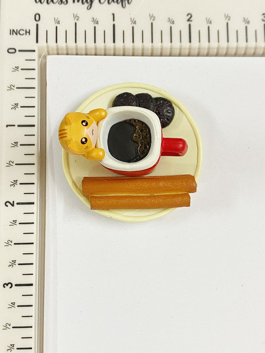 miniature – design 225 Cat with Coffee