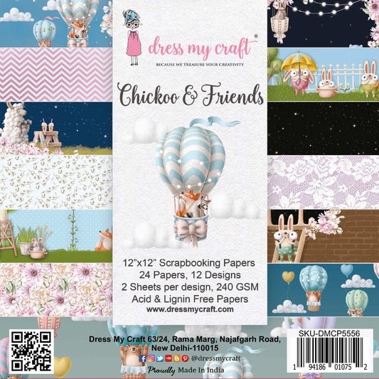 Chickoo & Friends 12”x12” Paper Pad