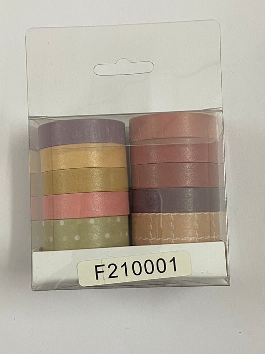 Washi Tape – Set of 10 tapes Design- F-1