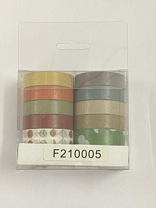 Washi Tape – Set of 10 tapes Design- F-5