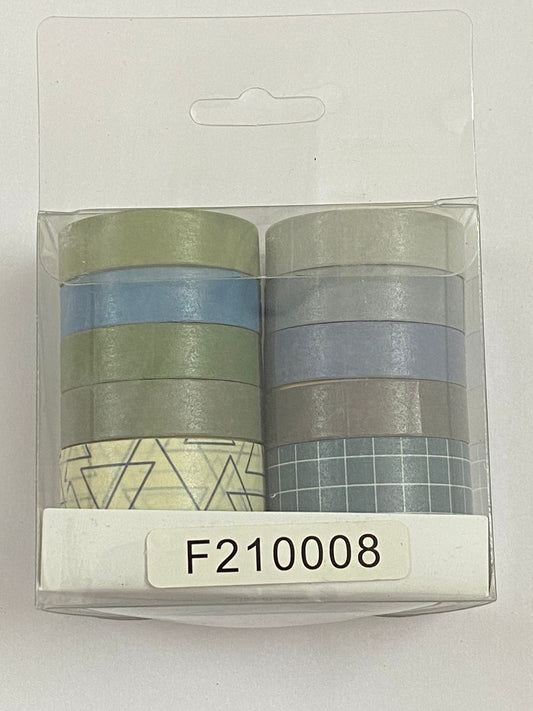 Washi Tape – Set of 10 tapes Design- F- 8