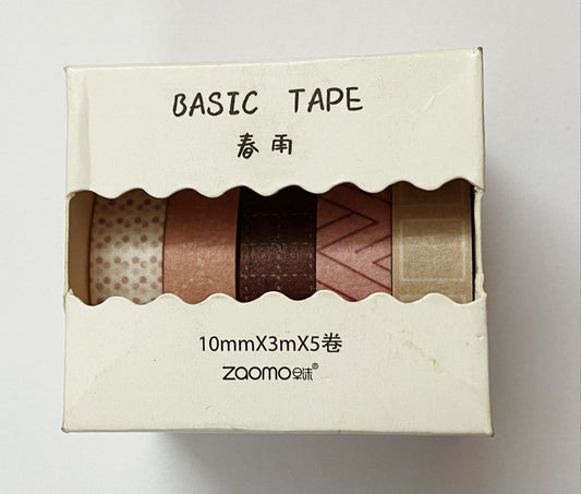 Washi Tape – Set of 5 tapes Design-QJD-2