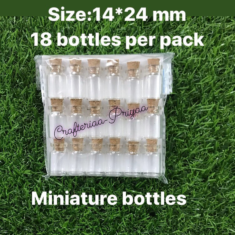 Miniature Glass Bottles Design-12- Size:14*24 MM