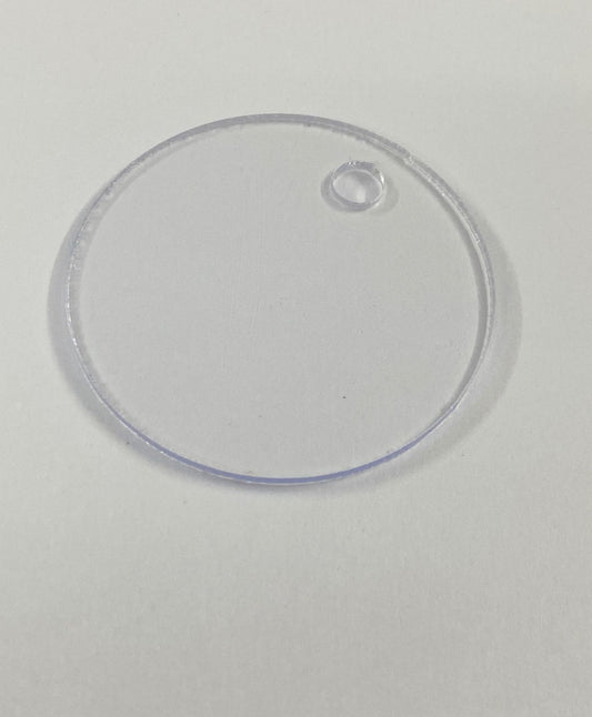 Acrylic Circle with hole- 2 inch - 2 pieces