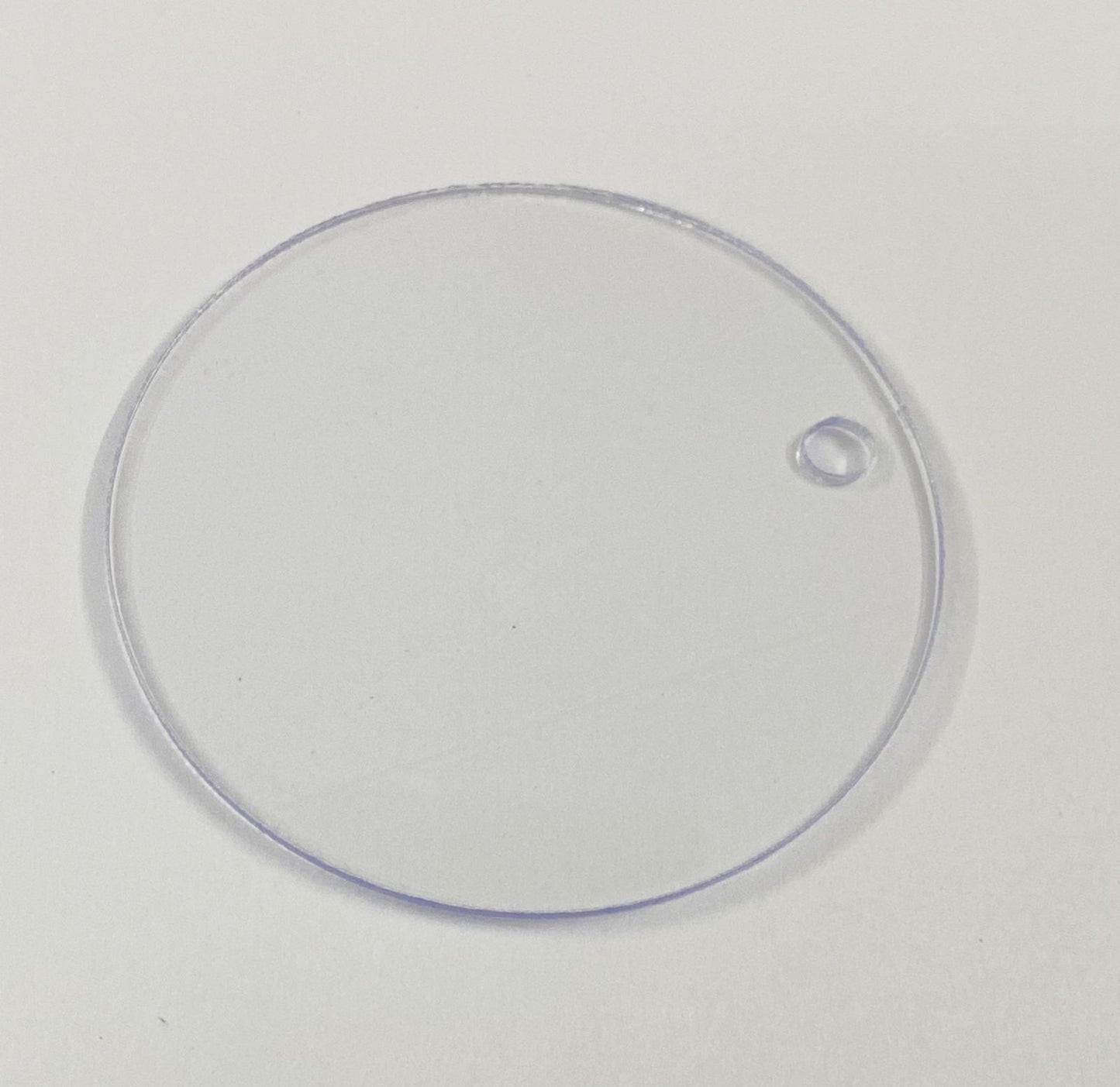 Acrylic Circle with hole- 3 inch- 2 piece