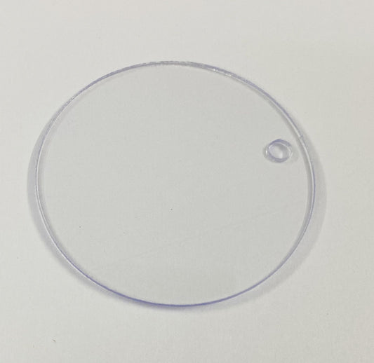 Acrylic Circle with hole- 3 inch- 2 pieces