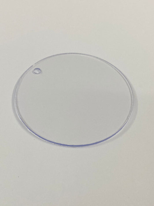 Acrylic Circle with hole- 4 inch Diameter