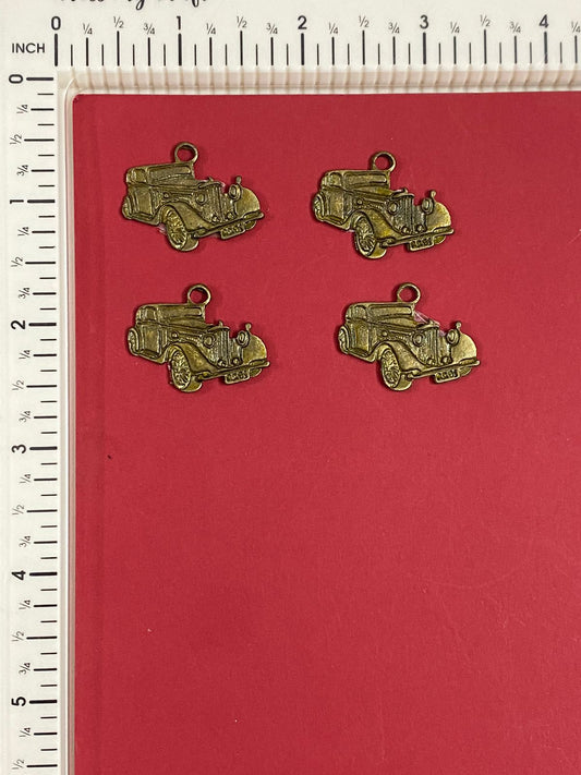 Metal Charm-Vintage Car 4 pieces