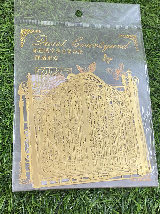 Shiny Golden Cutout – Courtyard, CPJ-94