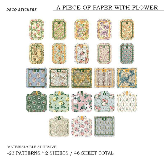 Paper Cutout – A PIECE OF PAPER WITH FLOWER, CPJ 218