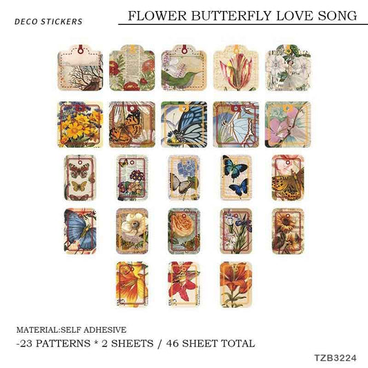 Paper Cutout – Flower Butterfly Love Song, CPJ221