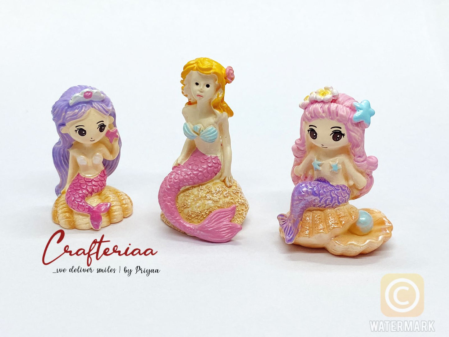Mermaid – miniature 3 pieces – design D303