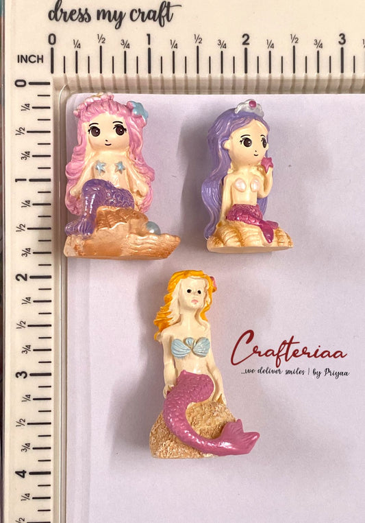 Mermaid – miniature 3 pieces – design D303