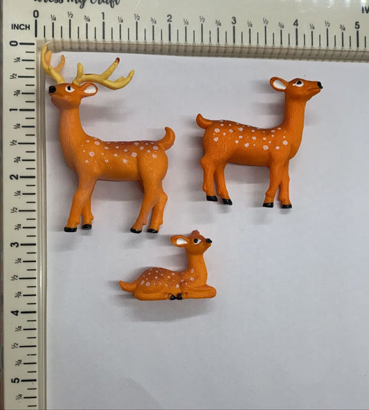Deer Miniature- 3 pieces per set, design 339