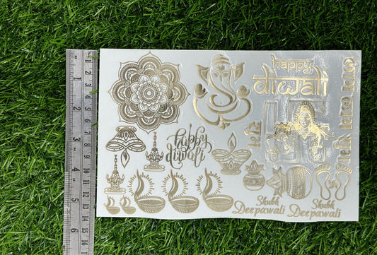 Metal Sticker – Design 1 Diwali theme – A5 size