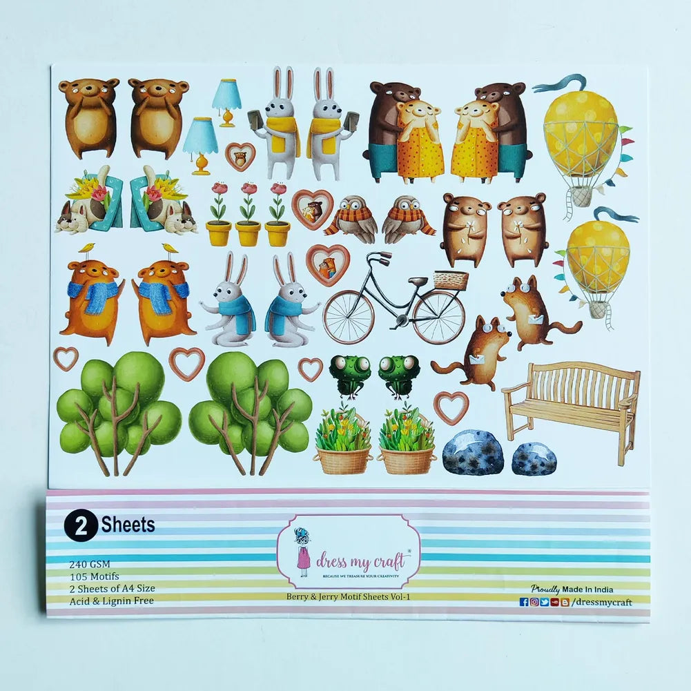 Berry & Jerry Motif Sheets Vol-1