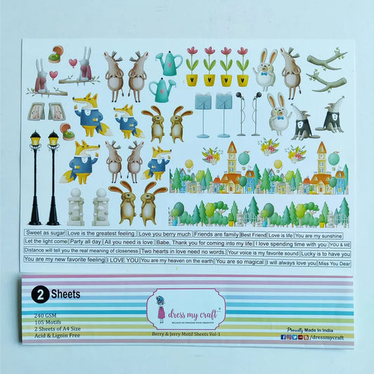 Berry & Jerry Motif Sheets Vol-1