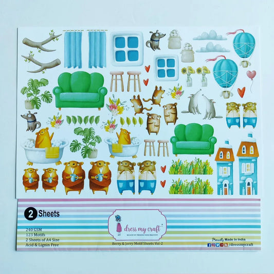 Berry & Jerry Motif Sheets Vol-2