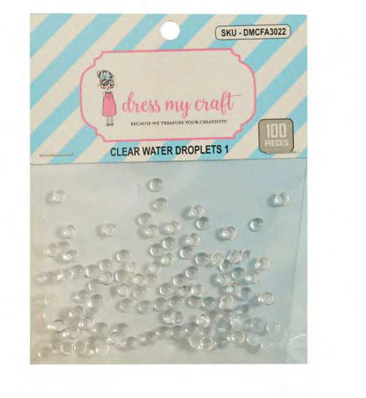 Clear Water Droplets 1- size: 4 mm