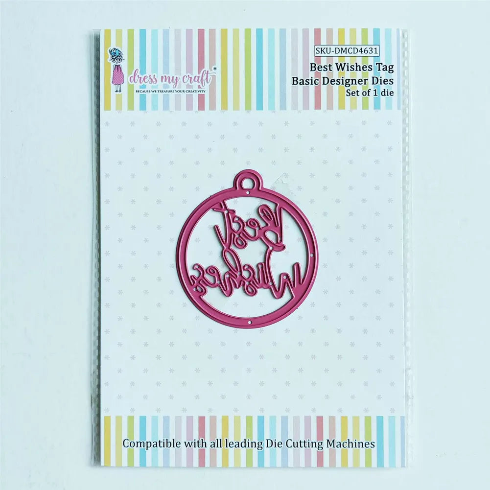 Best Wishes Tag – Basic Designer Dies