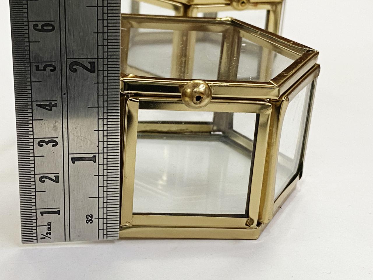 Vintage Glass Box Set for Ring – 2 pieces