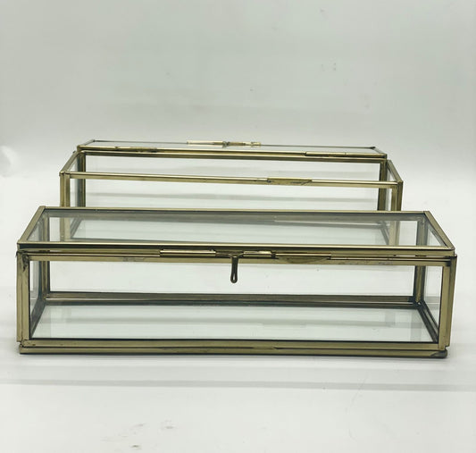 Vintage Glass Box Set – 2 pieces