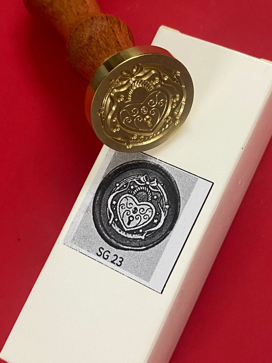 Wax Seal Stamp – Heart Lock- Design no. -155