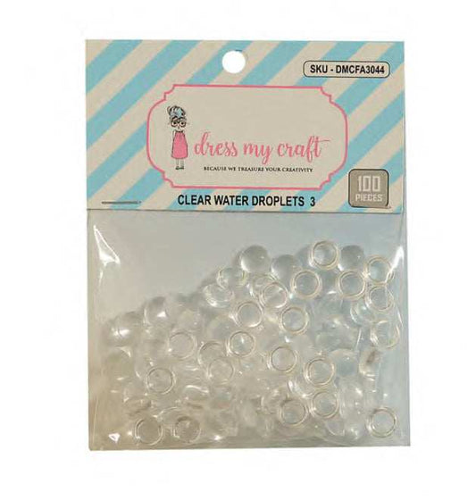 Clear Water Droplets 3- size: 8 mm
