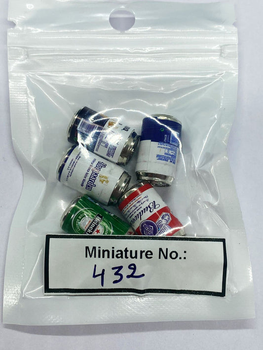Beer Can Drinks Miniature – 5 pieces , Design 432