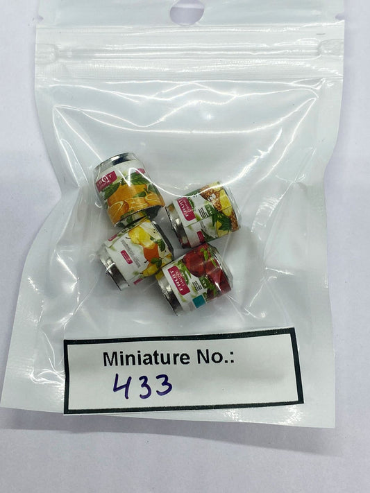 Juice Can Drinks Miniature – 4 pieces , Design 433