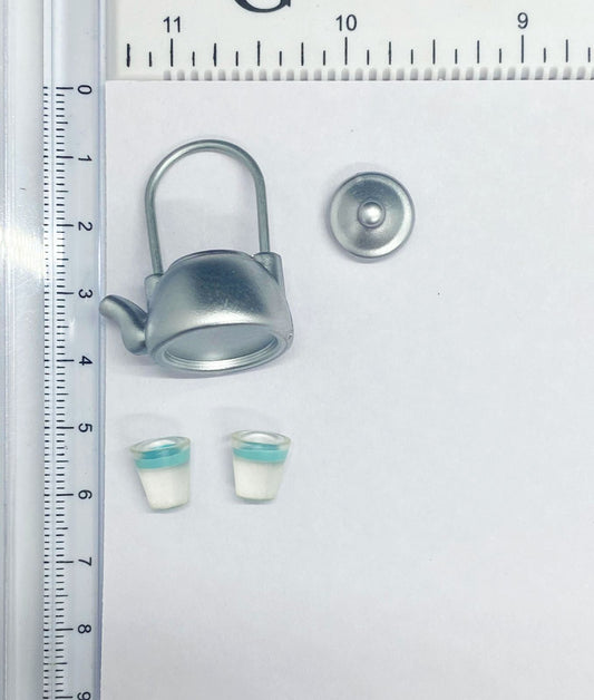 Kettle Glass Set Miniature, 4 pieces, Design 507