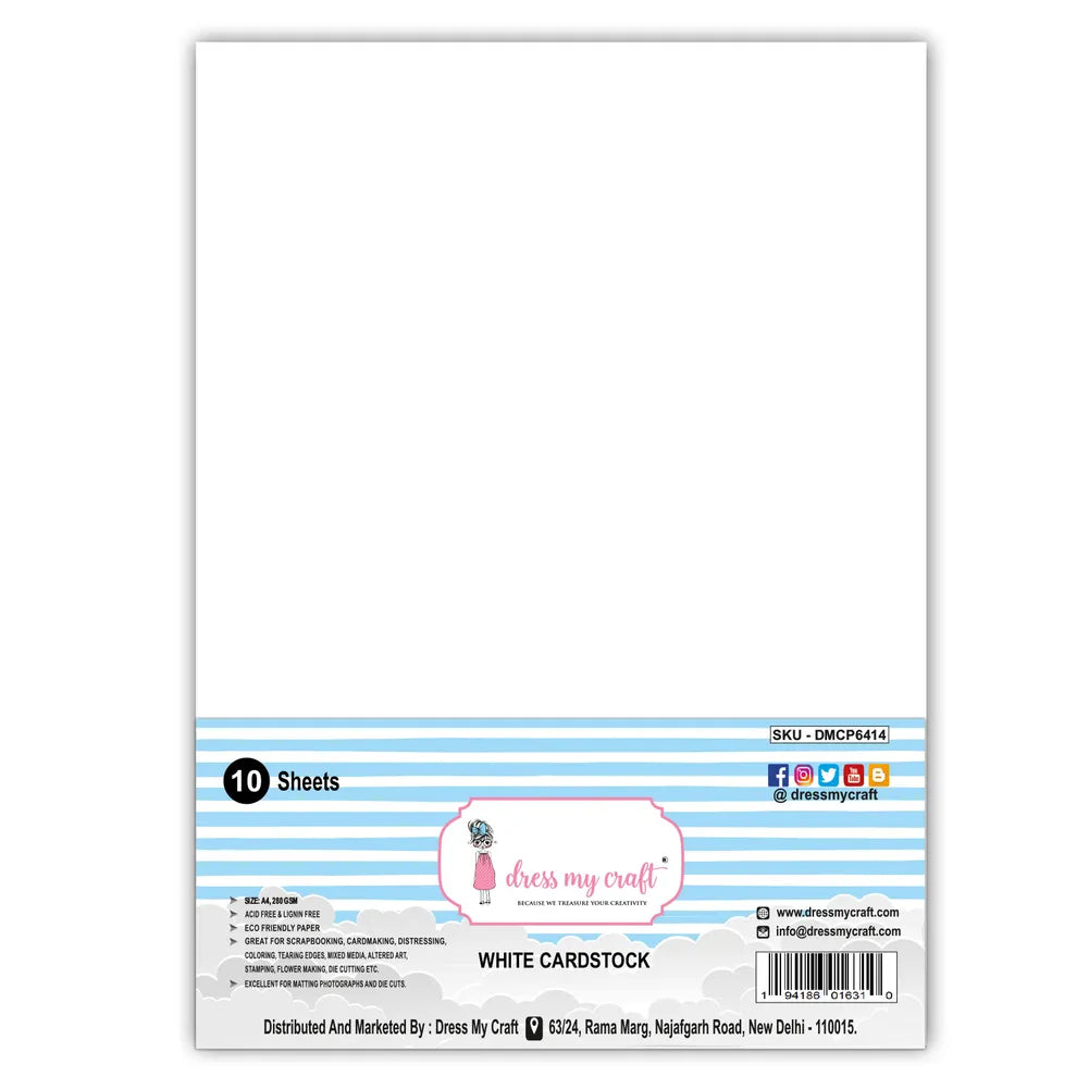 White Cardstock – A4 Size – 280 GSM