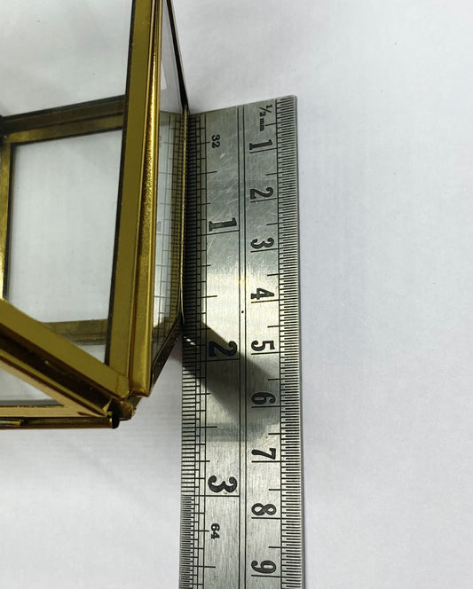 Vintage Glass Box Set for Ring – 2 pieces