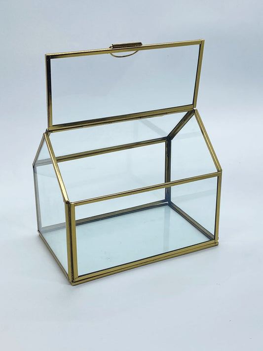 Vintage Glass Box -HUT – 6 x 4 inch
