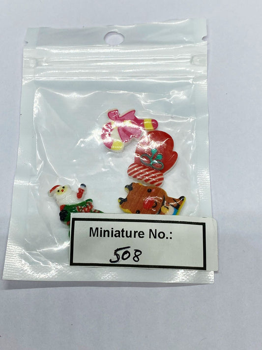 Christmas Miniature, 4 pieces, Design 508